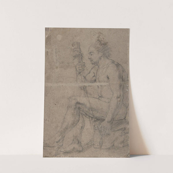 Seated Male Nude by Johann Liss
