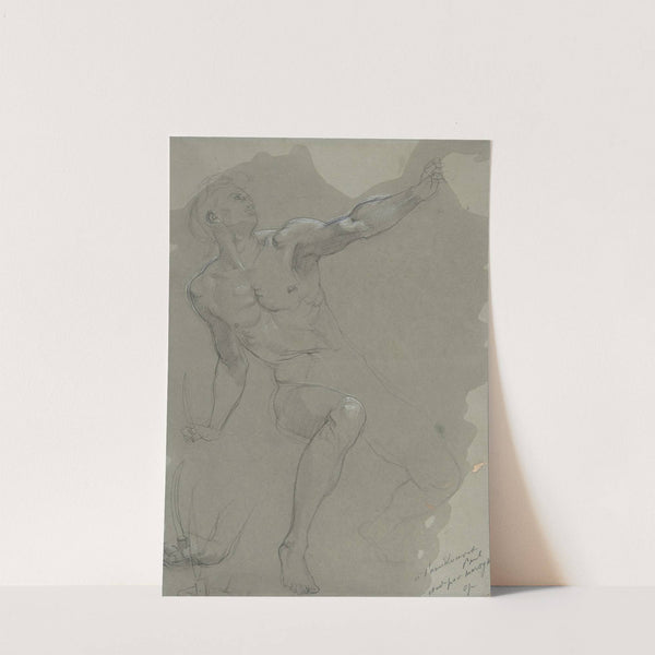 Seated Male Nude by Paul-Jacques-Aimé Baudry