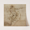 Seated Male Nude (recto) (1600-1602) by Agostino Carracci