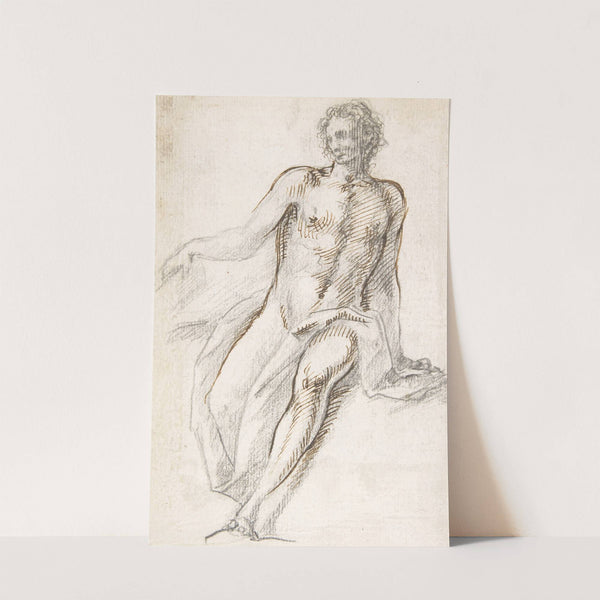 Seated Male Nude with Open Book by Pedro Duque y Cornejo