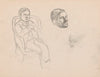 Seated Man and two Heads