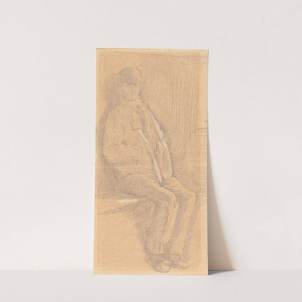 Seated Man by Charles Samuel Keene