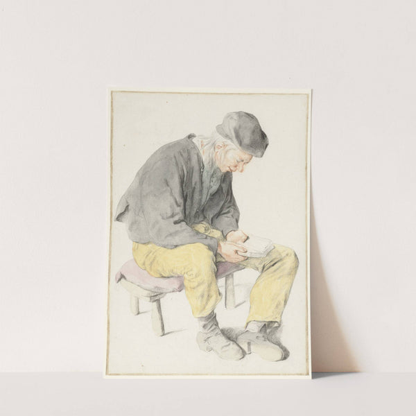 Seated Man Reading, Facing Right (1690 - 1700) by Cornelis Dusart