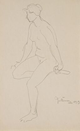 Seated nude
