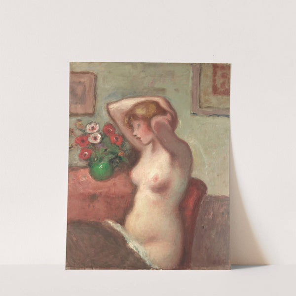 Seated nude by Georges d'''Espagnat