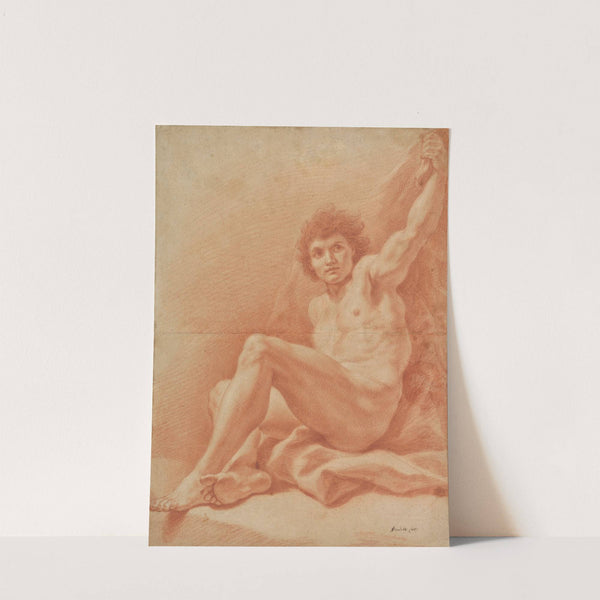 Seated Nude Male Figure by Benedetto Luti