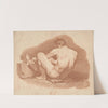 Seated Nude Man, Seen from Behind, Pulling a Rope (c. 1760) by Gilles Demarteau the Elder