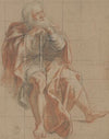 Seated Old Man Holding a Staff
