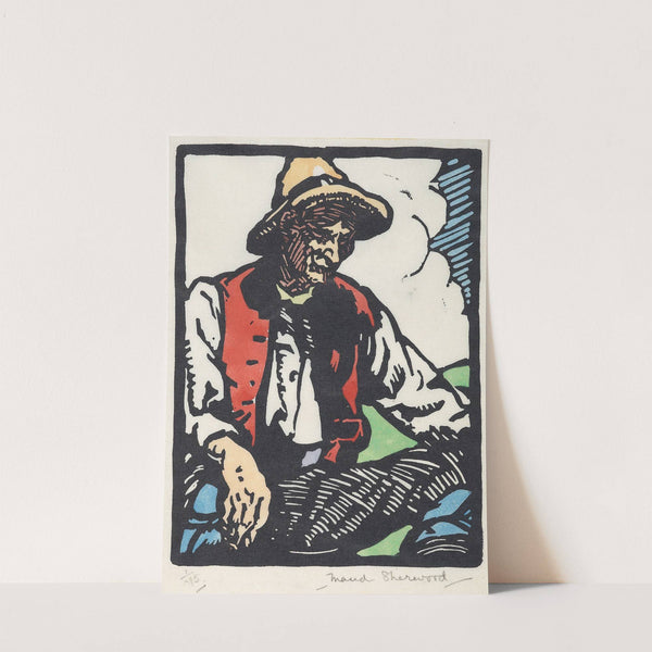 Seated peasant by Maud Sherwood