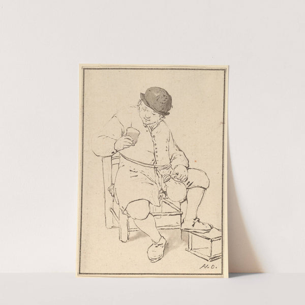 Seated Peasant with Jug by Cornelis Ploos van Amstel