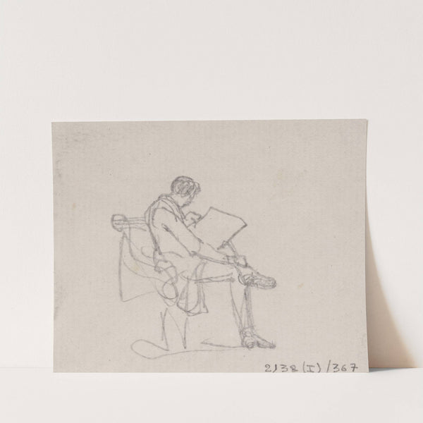 Seated Reading Man by Nicaise De Keyser