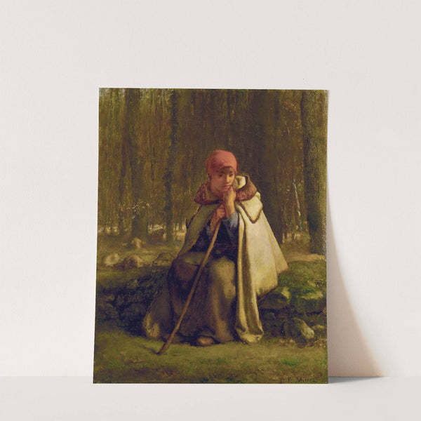 Seated Shepherdess by Jean-François Millet