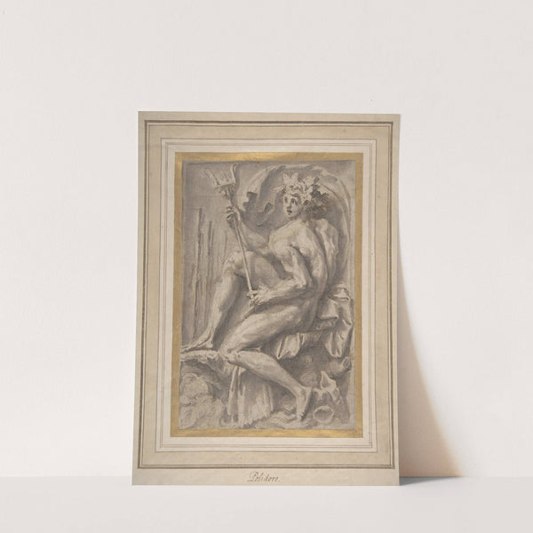 Seated Triton by Perino Del Vaga