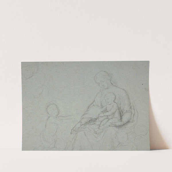 Seated Virgin and Child, and Kneeling Child by Giovanni Battista Salvi da Sassoferrato