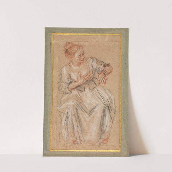 Seated Woman by Jean-Antoine Watteau