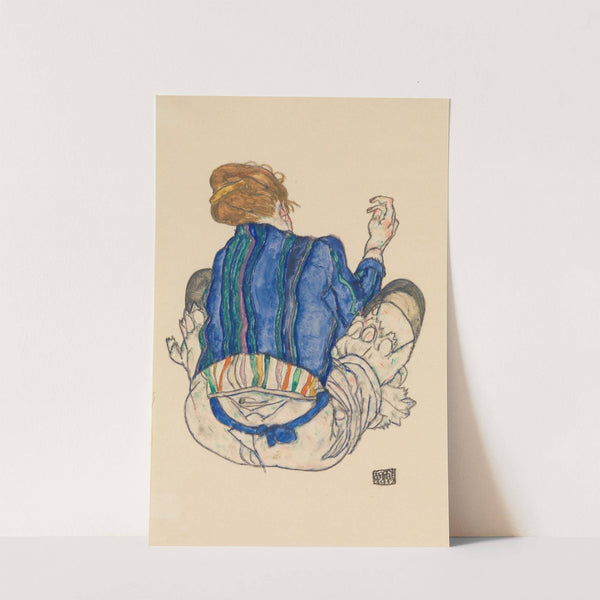 Seated Woman, Back View (1917) by Egon Schiele