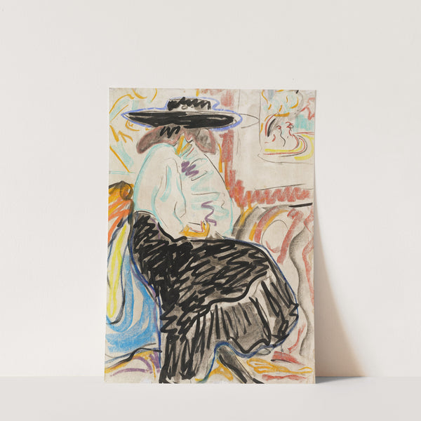 Seated Woman in the Studio (1909) by Ernst Ludwig Kirchner