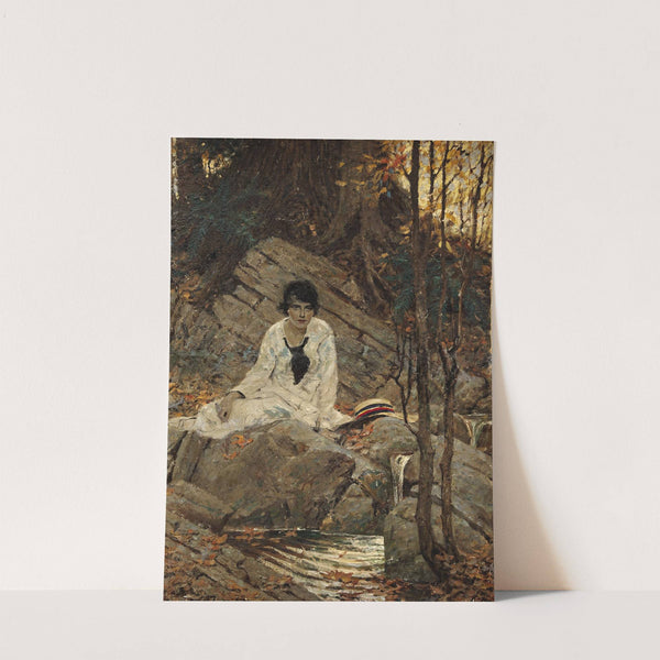 Seated Woman With a Hat (circa 1917) by Dean Cornwell