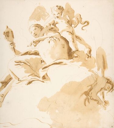 Seated Woman with a Winged Putto