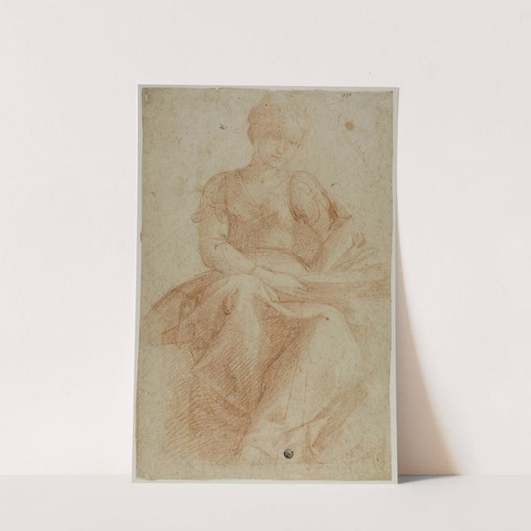 Seated Woman with Book by Domenico Fiasella