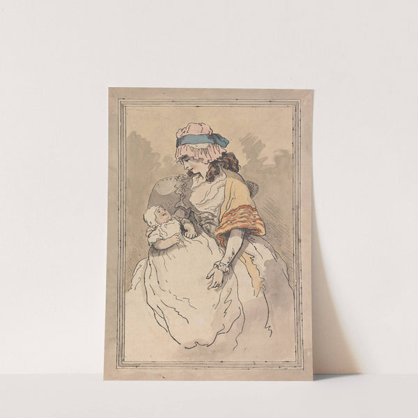 Seated woman with infant by Thomas Rowlandson