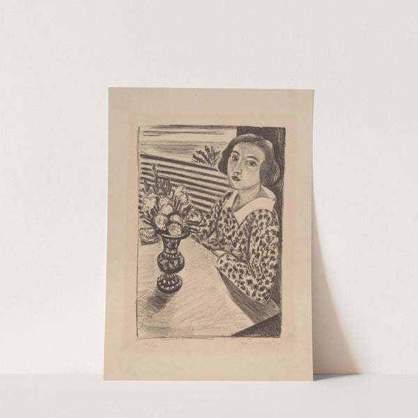 Seated Young Girl with a Bouquet of Flowers (1923) by Henri Matisse