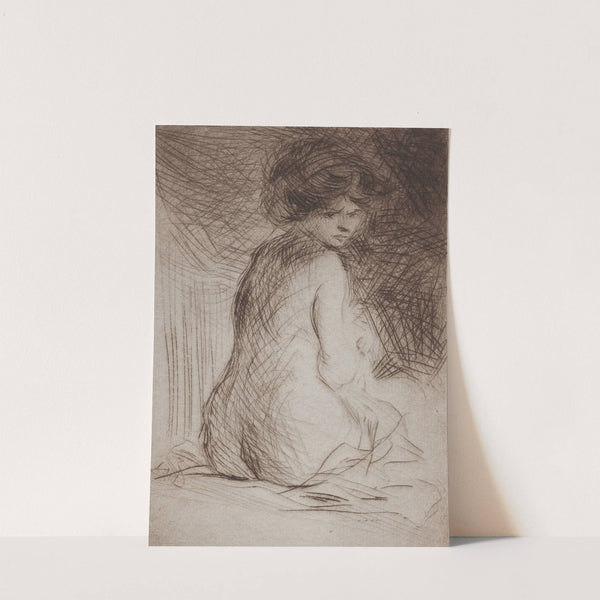 Seatetd Nude Woman from the Back by Jean-Louis Forain