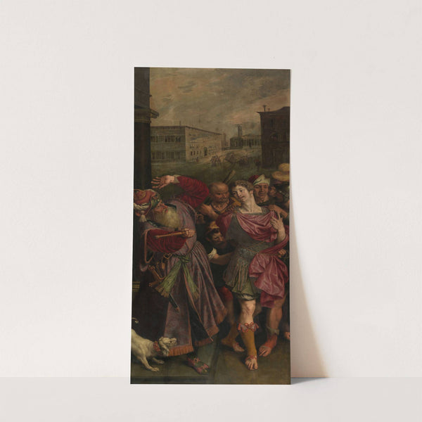 Sebastian of Rome Being Captured by Diocletian (1575) by Ambrosius Francken I