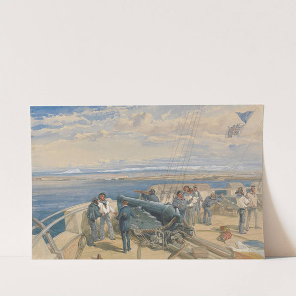 Sebastopol from the Sea, Sketched from the Deck of H. M. S. Sidon, Feb. 1855 by William Simpson