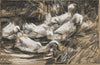 Sechs Enten am Schilfufer (1900)
