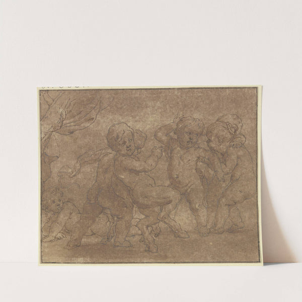 Sechs tanzende nackte Kinder, eines davon hat Ziegenfüße by Gerard de Lairesse