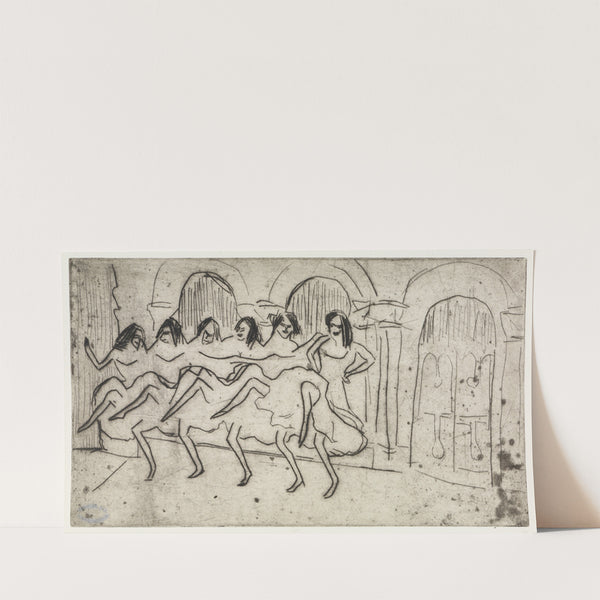 Sechs Tänzerinnen vor Bogendekoration (1910) by Ernst Ludwig Kirchner