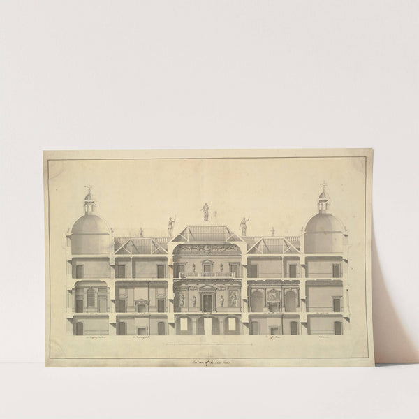 Section of the East Front, Houghton Hall, Norfolk by Isaac Ware