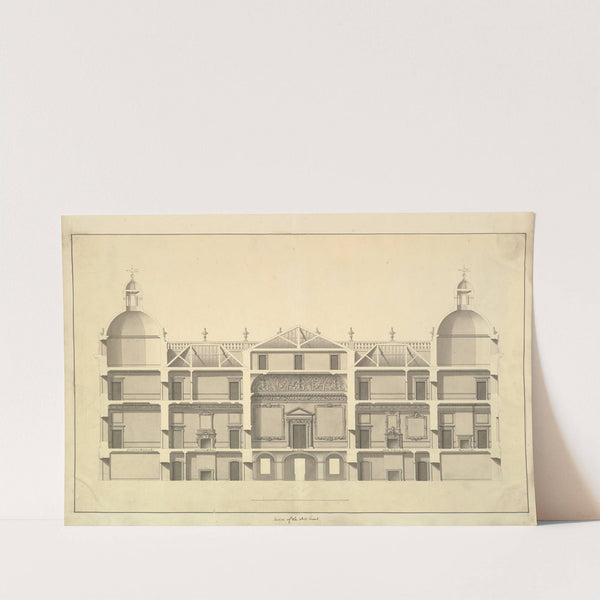 Section of the West Front, Houghton Hall, Norfolk by Isaac Ware