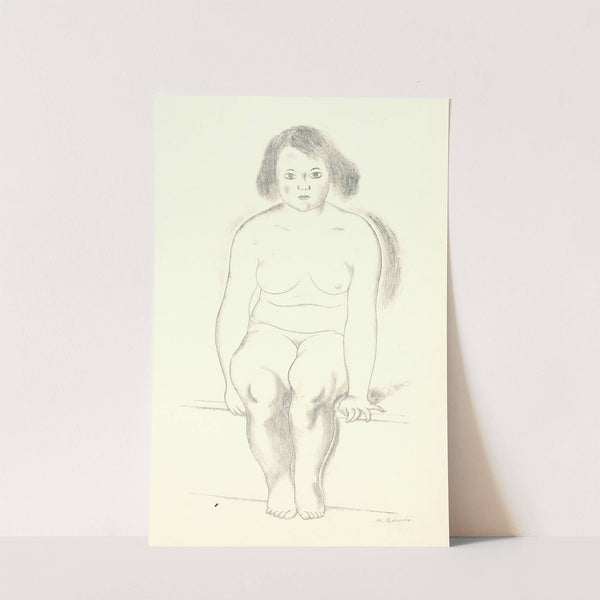 Sediace dievča by Mikuláš Galanda