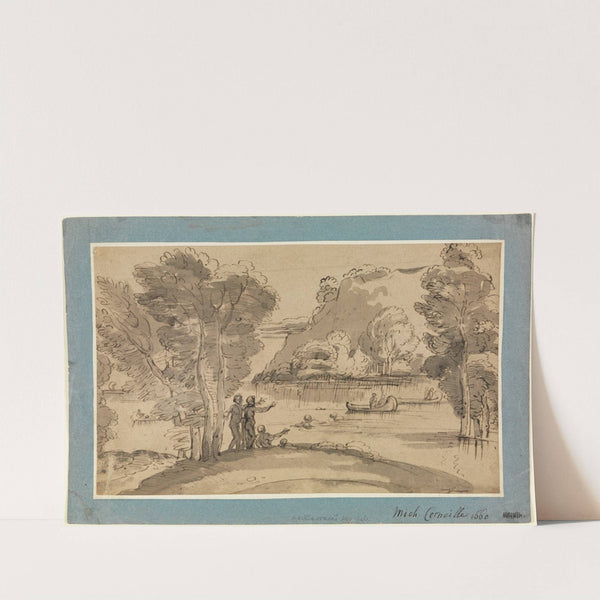 See mit Badenden und Booten by Michel Corneille the Elder