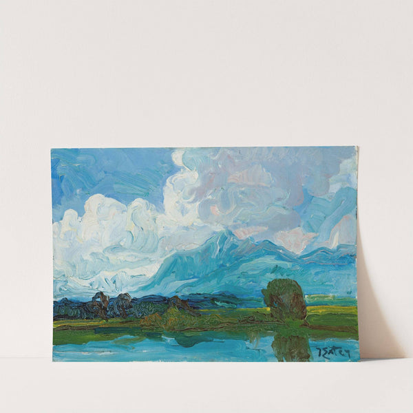 See mit Wolken (Chiemsee) by Julius Exter