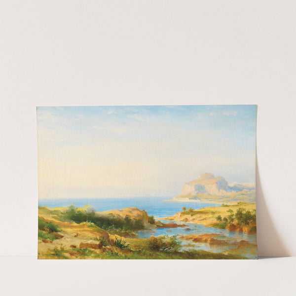 Seelandschaft Cefalù, Sicily by Carl Morgenstern