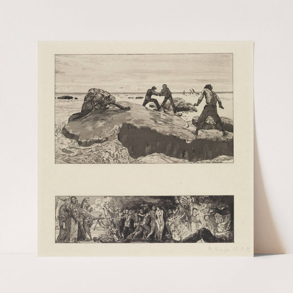 Seeleute (Vom Tode, Erster Theil, Opus XI, Blatt 2) (1889-1897) by Max Klinger