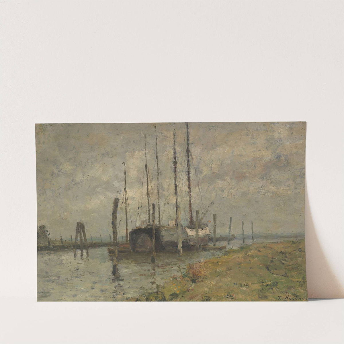 Segelboot im Hafen von Schulau by Rudolf Höckner