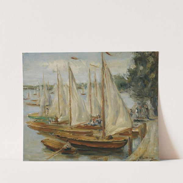 Segelboote Am Wannsee (Sailing Boats On Wannsee Lake) (circa 1922) by Max Liebermann