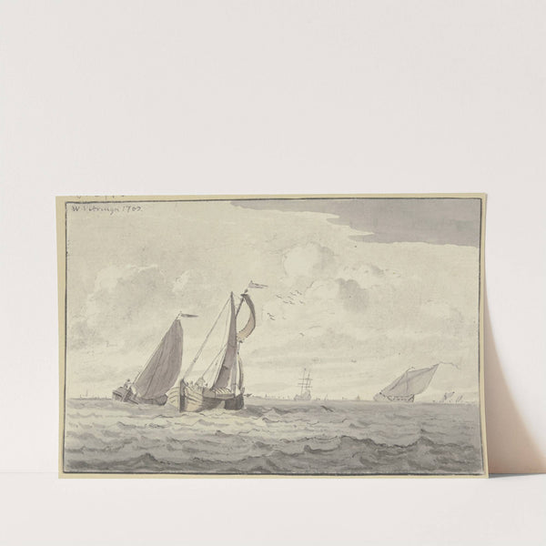 Segelboote auf leicht bewegter See (1702) by Wigerus Vitringa