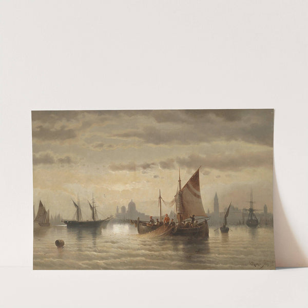 Segelschiffe Vor Venedig (1869) by Albert Rieger