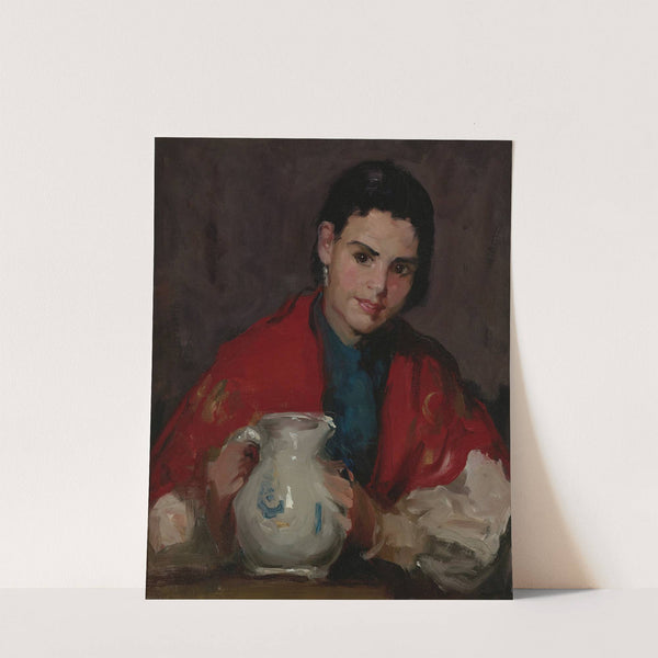 Segovia Girl Holding Pitcher by Robert Henri