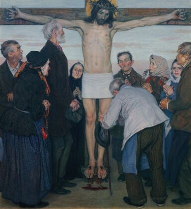 Sehet, Jesu hat die Hand Kreuzigung