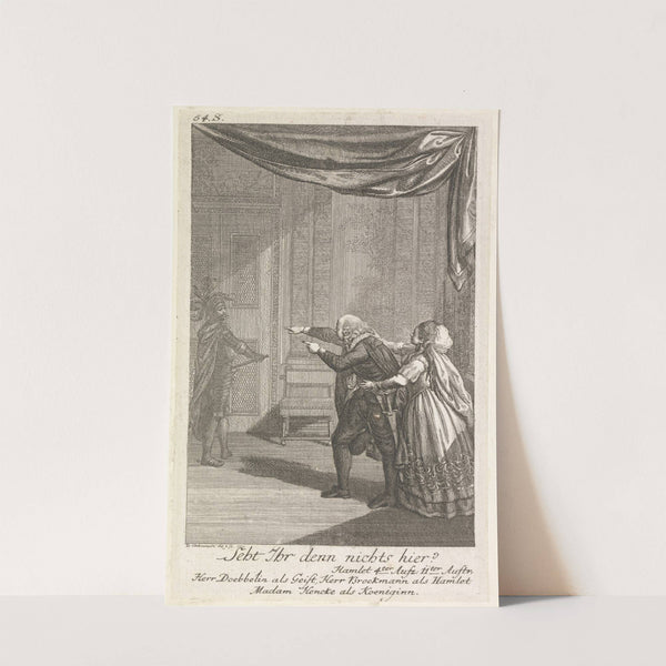 Seht Ihr denn nichts hier: 'Hamlet,' Act IV, Scene II by Daniel Nikolaus Chodowiecki