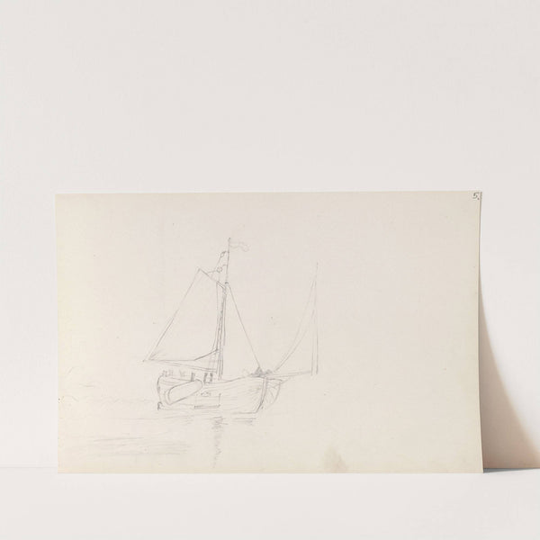 Seilbåt (1856) by Adolph Tidemand