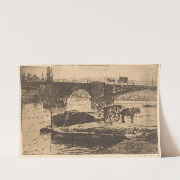 Seinekade in Parijs (1917) by Willem Adrianus Grondhout