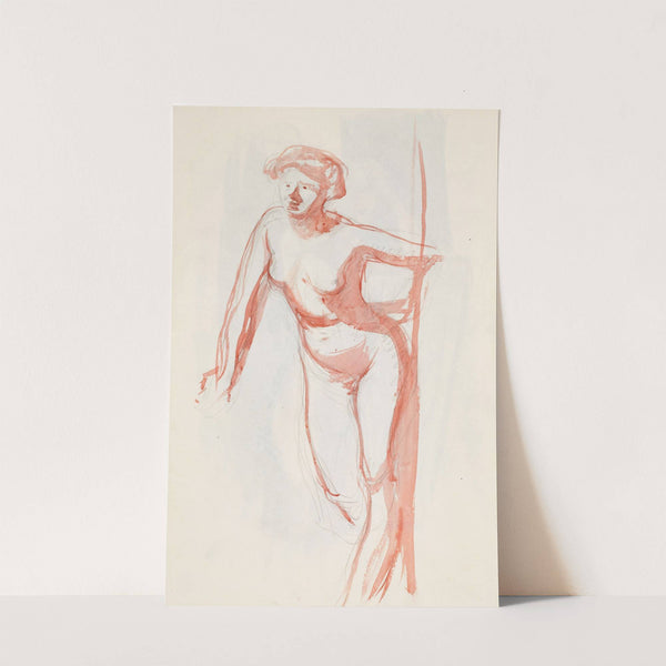 Seisova alaston malli, luonnos by Magnus Enckell