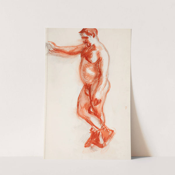 Seisova alaston mies, luonnos by Magnus Enckell